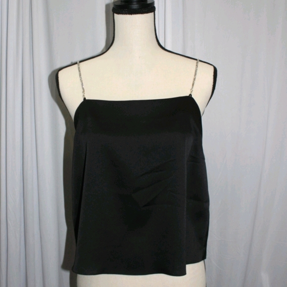 Dressy Black Camisole Rhintsones - Picture 1 of 2
